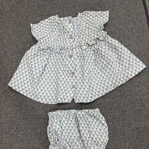 Coconut dusty blue set